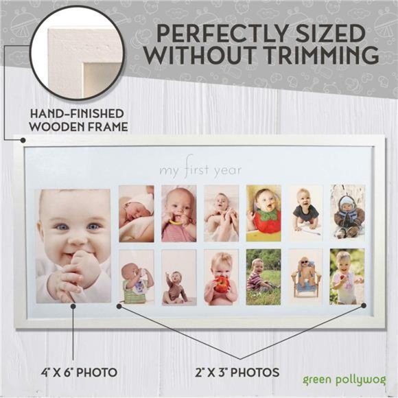 Baby's First Year Frame | 12 Month Picture Frame | Milestone Photo Frame - Picture 3 of 6